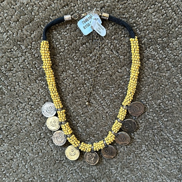 Free People Jewelry - Free People Gold Beaded Choker Necklace